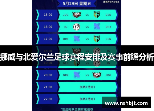 挪威与北爱尔兰足球赛程安排及赛事前瞻分析